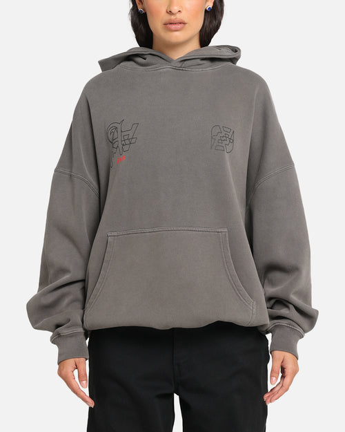 The Anti Order Arcade Boxy Hoodie Washed Charcoal