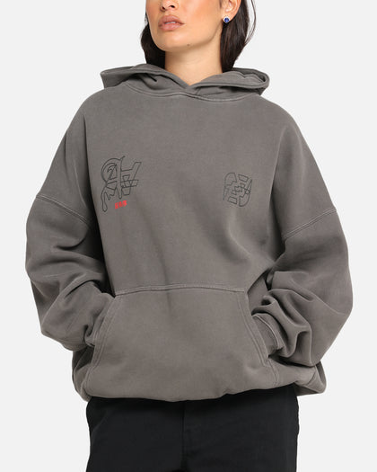 The Anti Order Arcade Boxy Hoodie Washed Charcoal