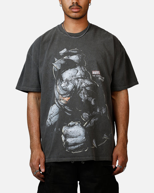 Goat Crew Marvel Sinister Six Rhino Heavyweight T-Shirt Black Wash