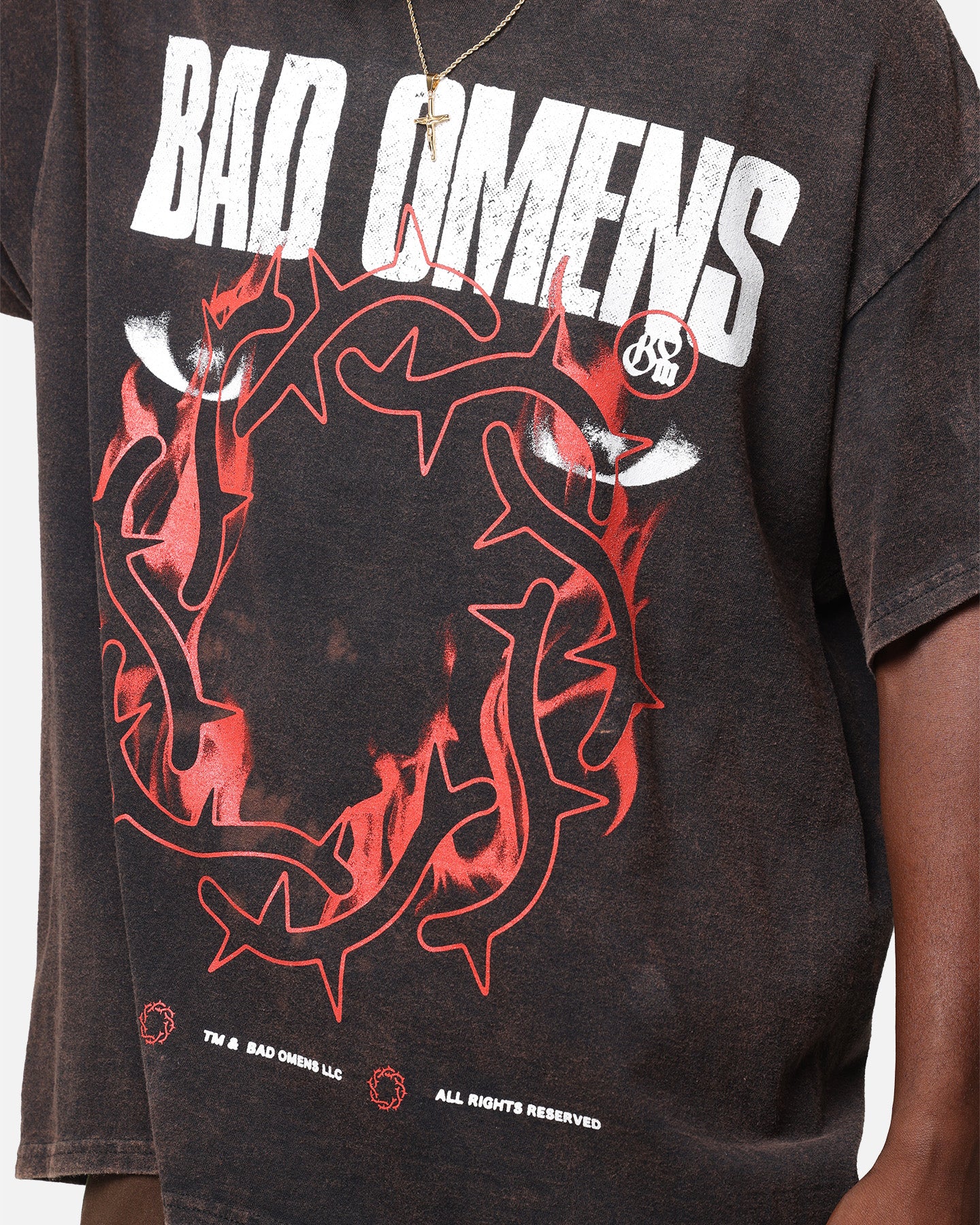 Bad Omens Flame Symbol T-Shirt Black Vintage | Culture Kings