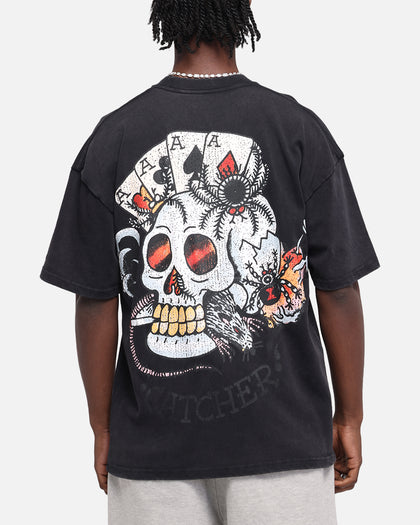 Ed Hardy Catcher T-Shirt Black Acidwash