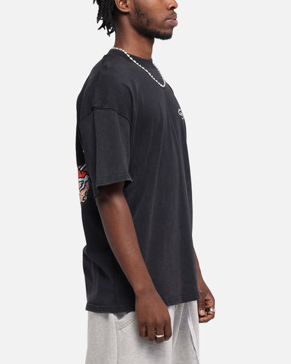 Ed Hardy Catcher T-Shirt Black Acidwash