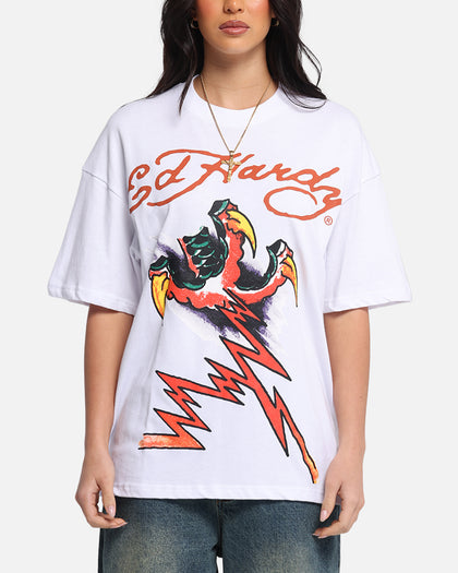 Ed Hardy Lightning T-Shirt White