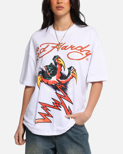 Ed Hardy Lightning T-Shirt White