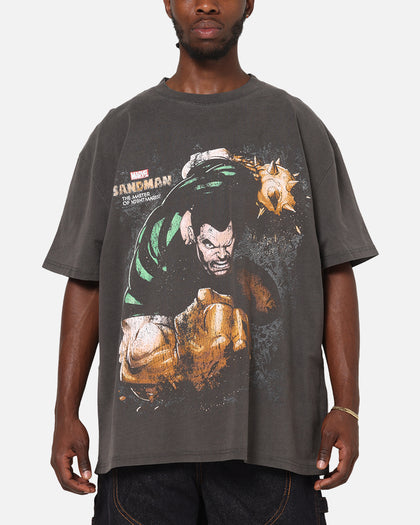 Goat Crew Marvel Villians Sandman Heavy T-Shirt Black Wash