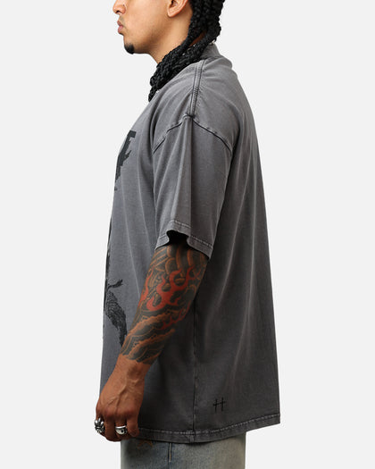 Saint Morta Heavens Mock T-Shirt Washed Charcoal