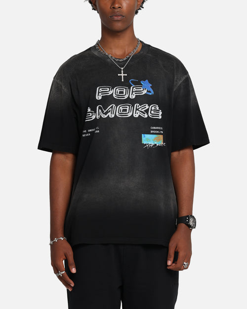 Pop Smoke Never Clear T-Shirt Black Wash