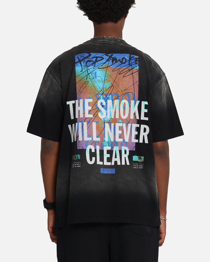 Pop Smoke Never Clear T-Shirt Black Wash