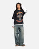 G N Roses Roses Layered Long Sleeve T-Shirt Black Wash
