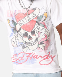 Ed Hardy Love Kills Slowly Vintage T-Shirt White