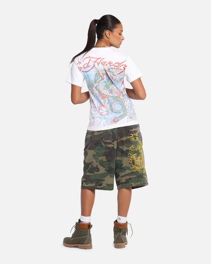 Ed Hardy Rising Dragon Vintage T-Shirt White
