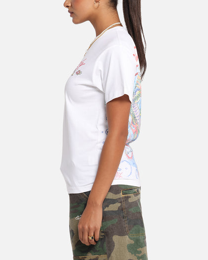 Ed Hardy Rising Dragon Vintage T-Shirt White