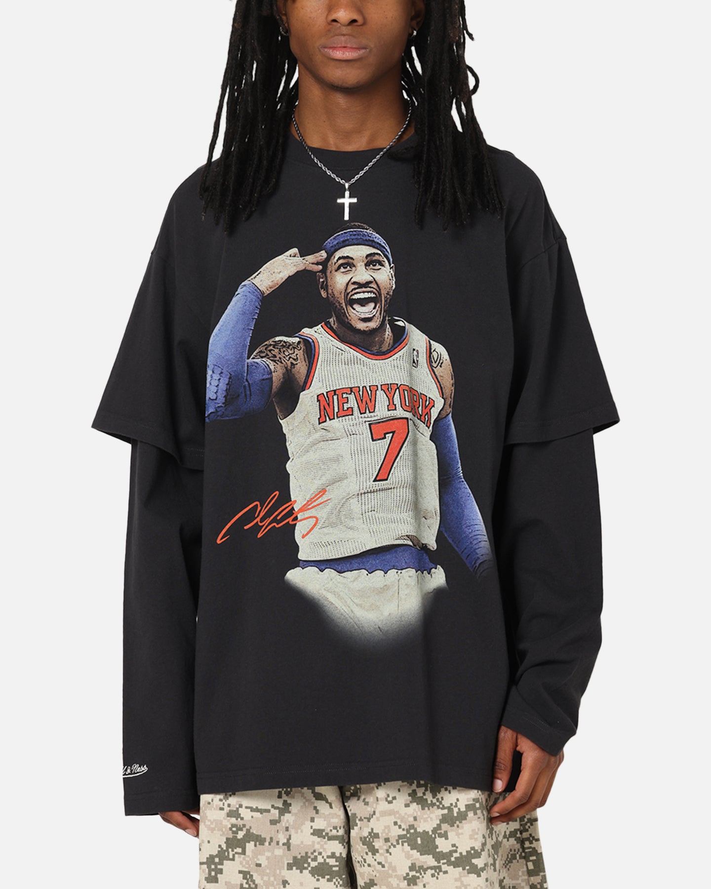 Mitchell & Ness New York Knicks Melo State Of Mind Long Sleeve T