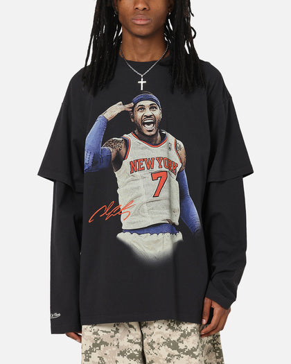 Mitchell & Ness New York Knicks Melo State Of Mind Long Sleeve T-Shirt Faded Black