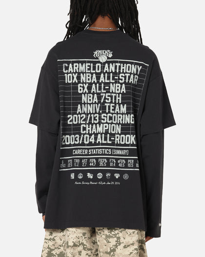 Mitchell & Ness New York Knicks Melo State Of Mind Long Sleeve T-Shirt Faded Black