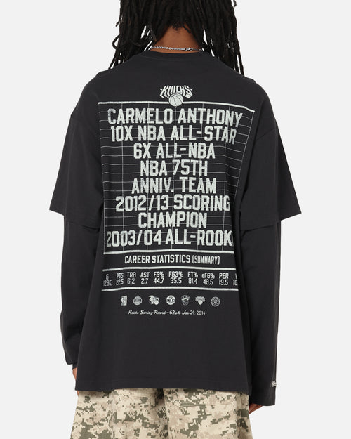 Mitchell & Ness New York Knicks Melo State Of Mind Long Sleeve T-Shirt Faded Black