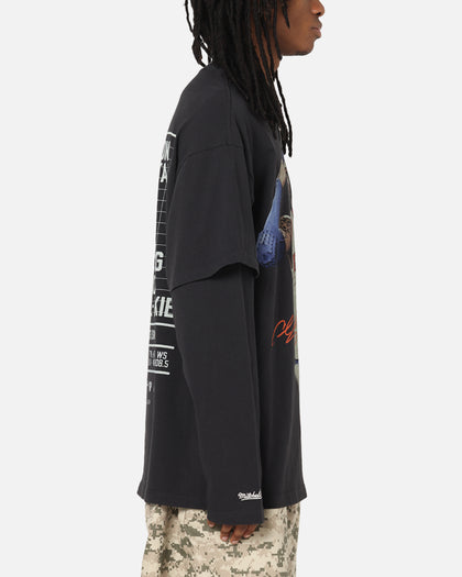 Mitchell & Ness New York Knicks Melo State Of Mind Long Sleeve T-Shirt Faded Black
