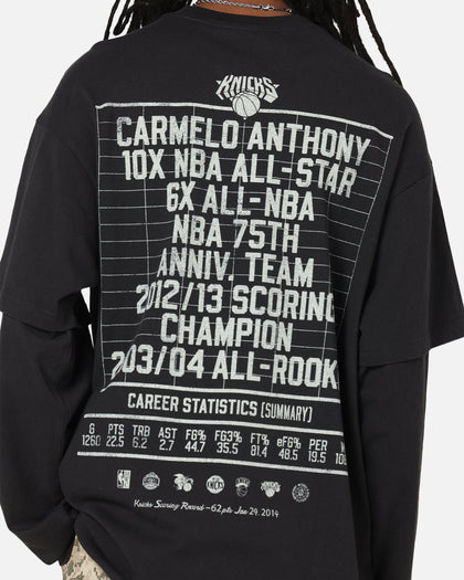 Mitchell & Ness New York Knicks Melo State Of Mind Long Sleeve T-Shirt Faded Black