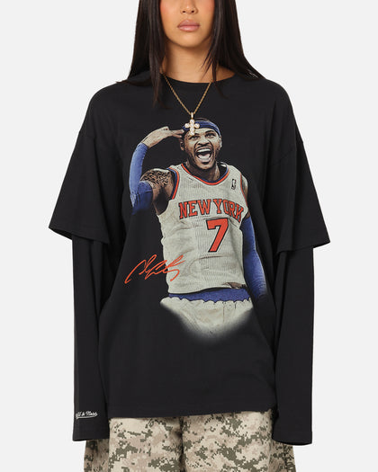 Mitchell & Ness New York Knicks Melo State Of Mind Long Sleeve T-Shirt Faded Black