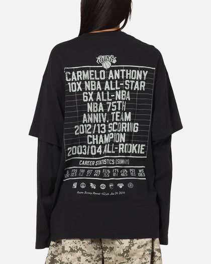 Mitchell & Ness New York Knicks Melo State Of Mind Long Sleeve T-Shirt Faded Black
