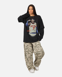 Mitchell & Ness New York Knicks Melo State Of Mind Long Sleeve T-Shirt Faded Black