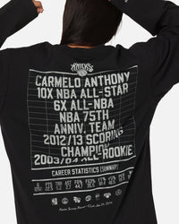 Mitchell & Ness New York Knicks Melo State Of Mind Long Sleeve T-Shirt Faded Black