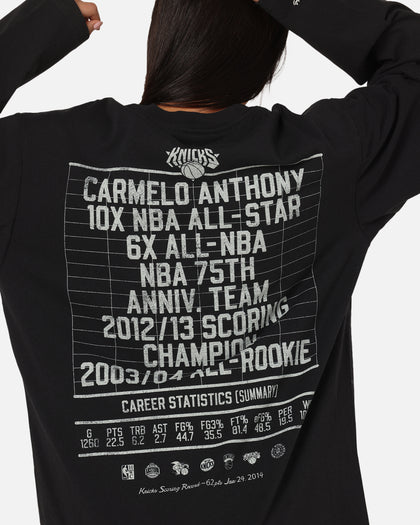 Mitchell & Ness New York Knicks Melo State Of Mind Long Sleeve T-Shirt Faded Black