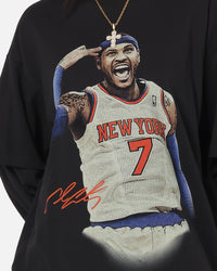 Mitchell & Ness New York Knicks Melo State Of Mind Long Sleeve T-Shirt Faded Black