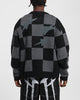Loiter Checker Knit Sweater Black/Grey
