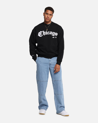 Mitchell & Ness Chicago Bulls Field To The Court Crewneck Black