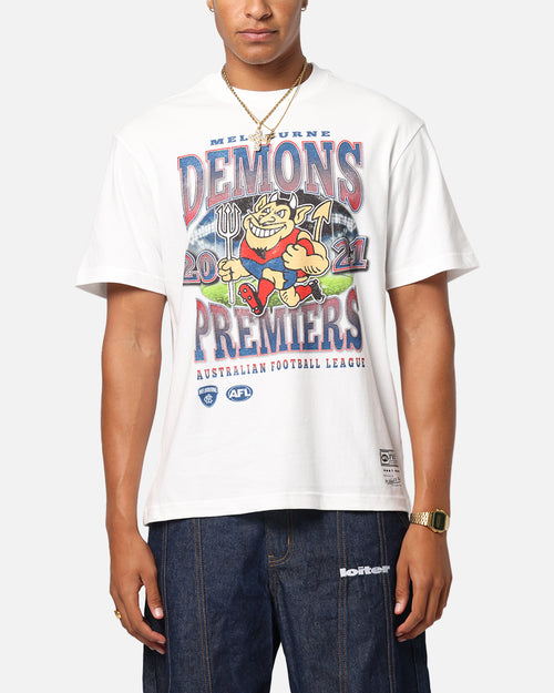 Mitchell & Ness Melbourne Demons Mascot T-Shirt Vintage White