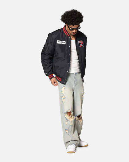 Mitchell & Ness Essendon Bombers Team Bomber Jacket Solid Black