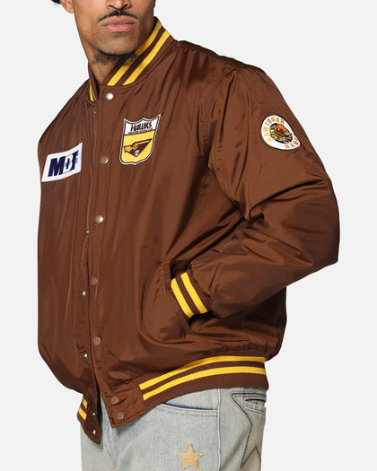 Mitchell & Ness Hawthorn Hawks Team Bomber Jacket Brown