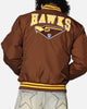 Mitchell & Ness Hawthorn Hawks Team Bomber Jacket Brown
