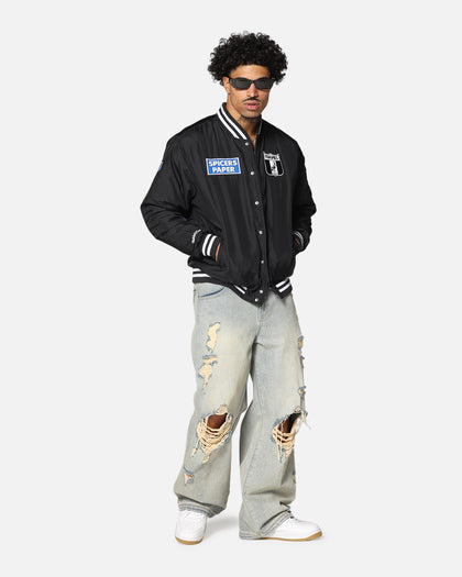 Mitchell & Ness Collingwood Magpies Team Bomber Jacket Solid Black