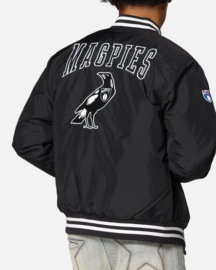 Mitchell & Ness Collingwood Magpies Team Bomber Jacket Solid Black