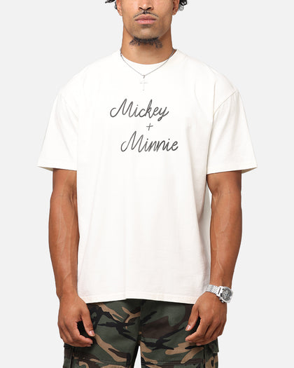 Goat Crew Disney’s Mickey Mouse & Minnie Mouse Heavyweight T-Shirt Off White
