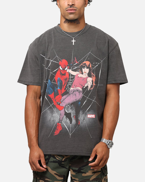 Goat Crew Marvel’s Spider-Man Peter Parker & MJ Heavyweight T-Shirt Black Wash