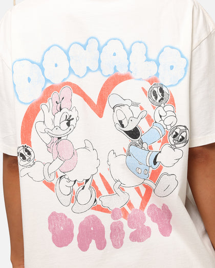 Goat Crew Disney’s Daisy Duck & Donald Duck Heavy T-Shirt Off White
