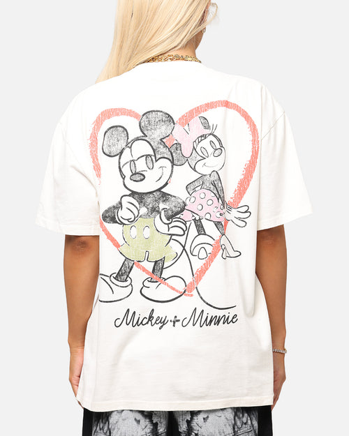 Goat Crew Disney’s Mickey Mouse & Minnie Mouse Heavy T-Shirt Off White