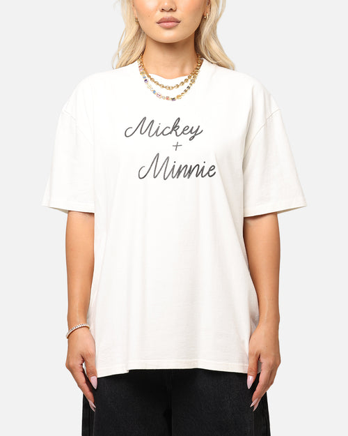 Goat Crew Disney’s Mickey Mouse & Minnie Mouse Heavy T-Shirt Off White