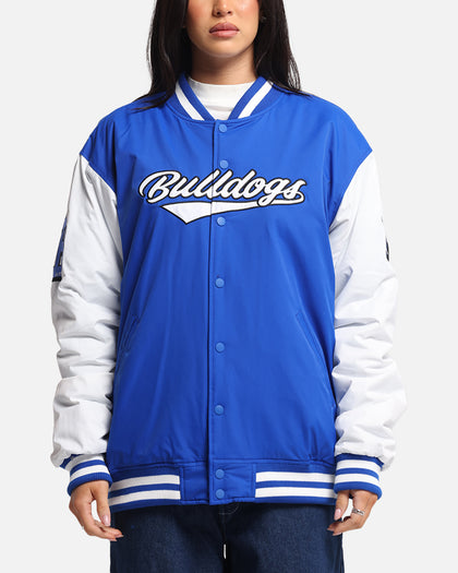 Bleacher Athletic Canterbury-Bankstown Bulldogs NRL 1908 Baseball Varsity Jacket Official Team Colour