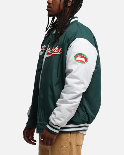 Bleacher Athletic South Sydney Rabbitohs NRL 1908 Baseball Varsity Jacket Official Team Colour
