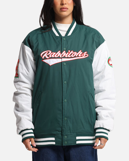 Bleacher Athletic South Sydney Rabbitohs NRL 1908 Baseball Varsity Jacket Official Team Colour