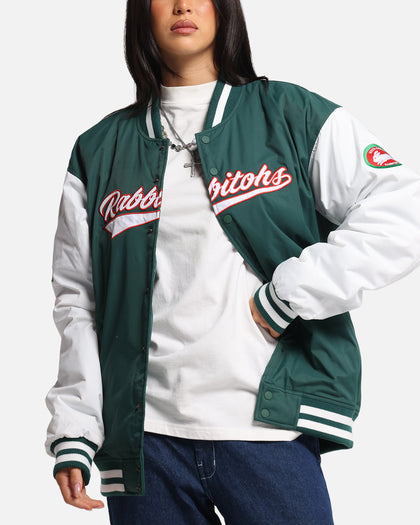 Bleacher Athletic South Sydney Rabbitohs NRL 1908 Baseball Varsity Jacket Official Team Colour