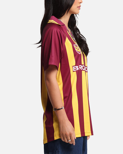 Bleacher Athletic Brisbane Broncos NRL 1908 Collared T-Shirt Official Team Colour