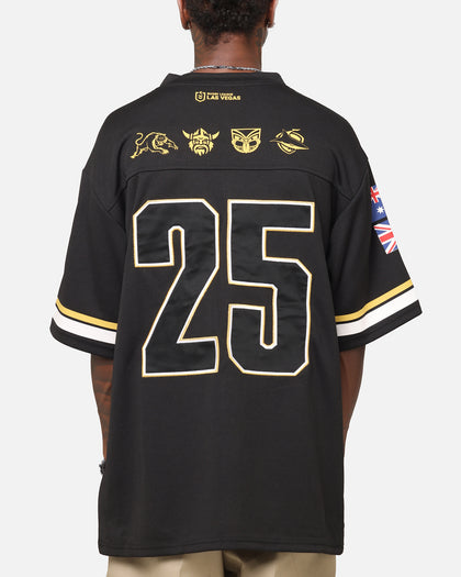 Bleacher Athletic NRL 2025 Las Vegas Round Grid Iron T-Shirt Black