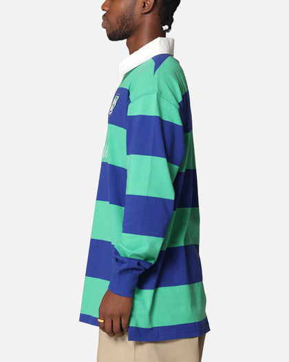 Bleacher Athletic New Zealand Warriors NRL Stripe Rugby Polo Shirt Official Team Colour