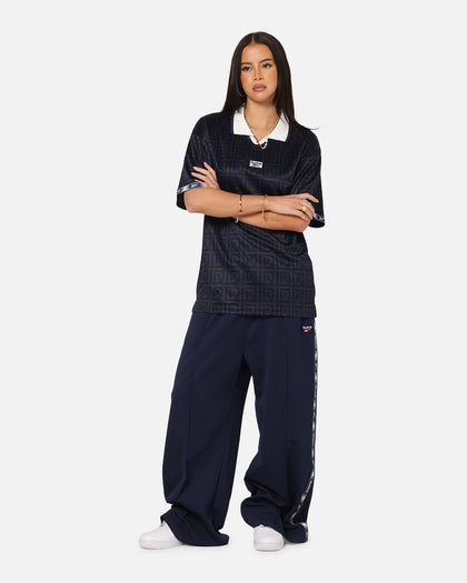 Reebok Monogram Football Polo T-Shirt Navy