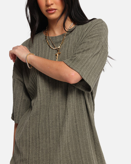 XXIII Rib Knit T-Shirt Olive Marle